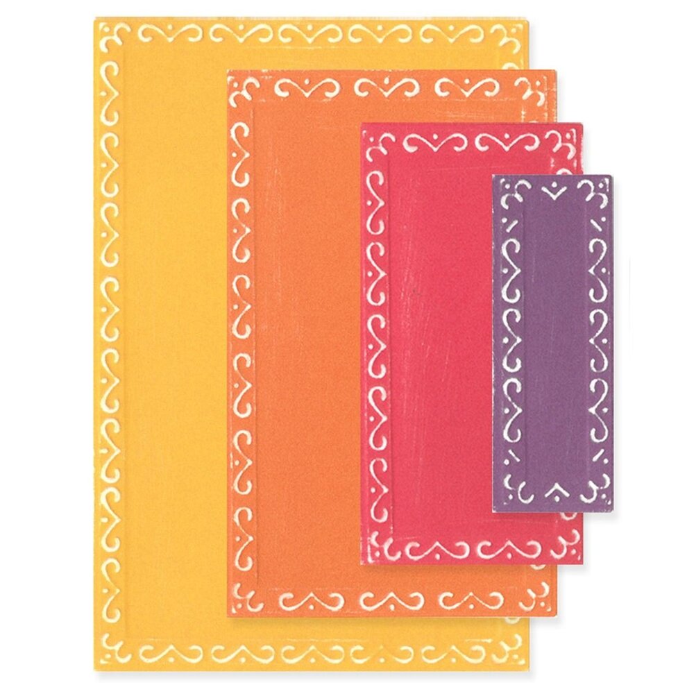 Sizzix Framelits by Stacey Park anciful Framelits Renee Deco Rectangles (9pcs) (666553) (DISCONTINUED)