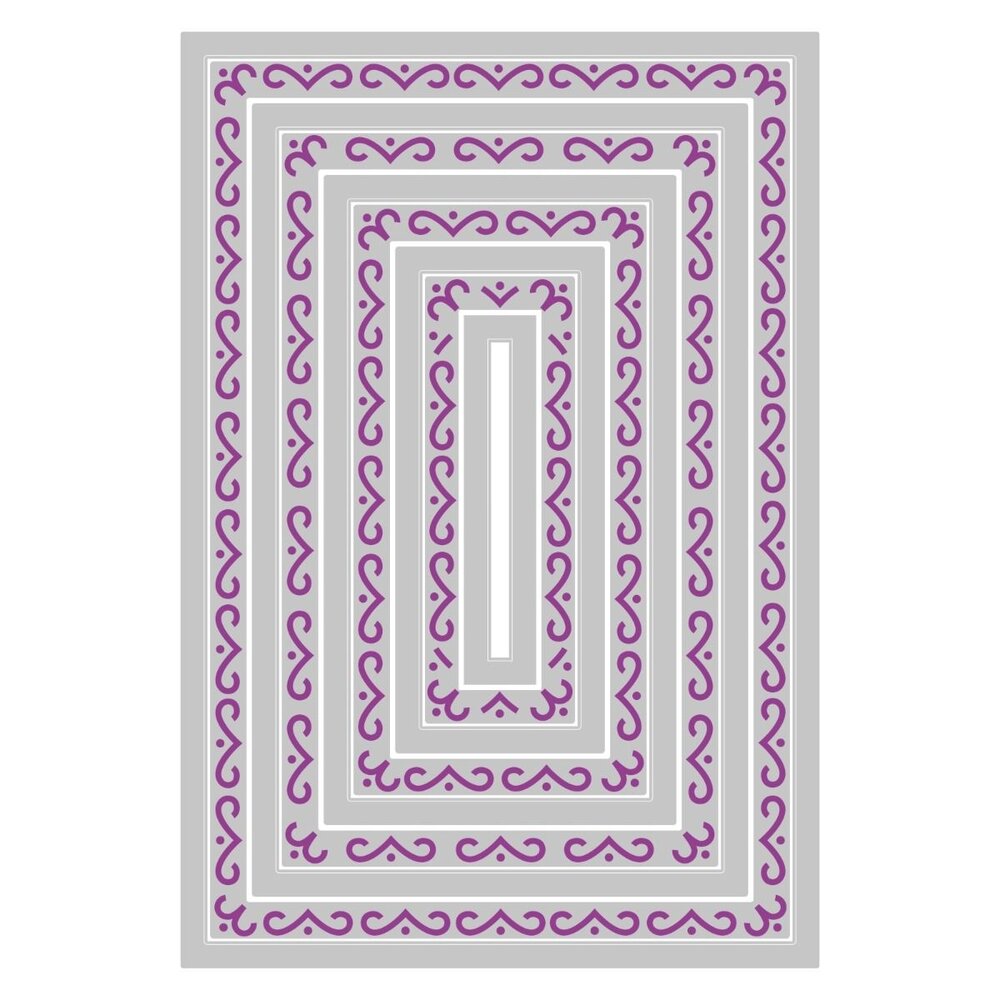 Sizzix Framelits by Stacey Park anciful Framelits Renee Deco Rectangles (9pcs) (666553) (DISCONTINUED)
