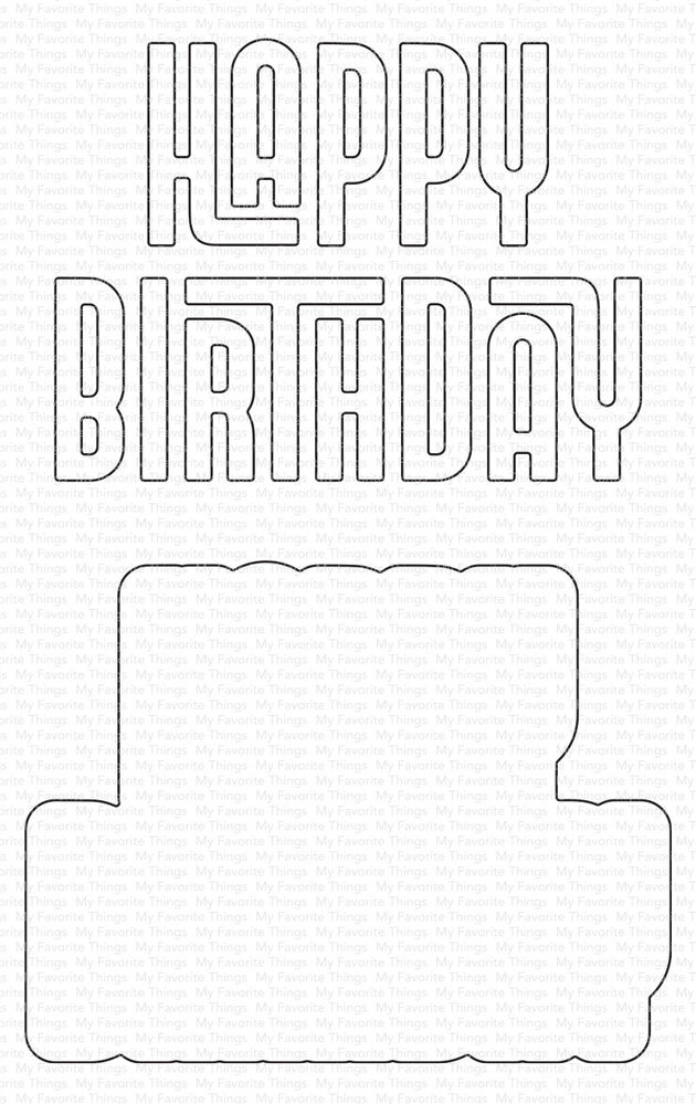 My Favorite Things Birthday Vibes Die-namics (MFT-2746) (DISCONTINUED)