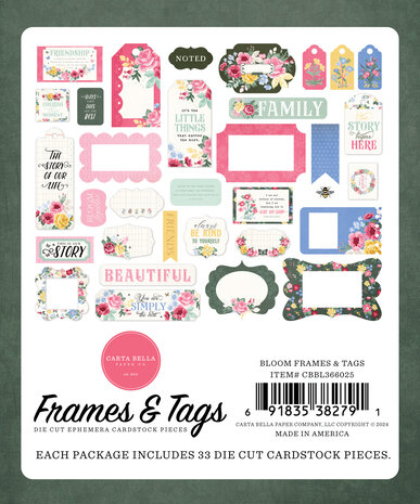 Carta Bella Bloom Frames & Tags (CBBL366025) (OUTLET) Carta Bella Bloom Frames & Tags (CBBL366025) (OUTLET)