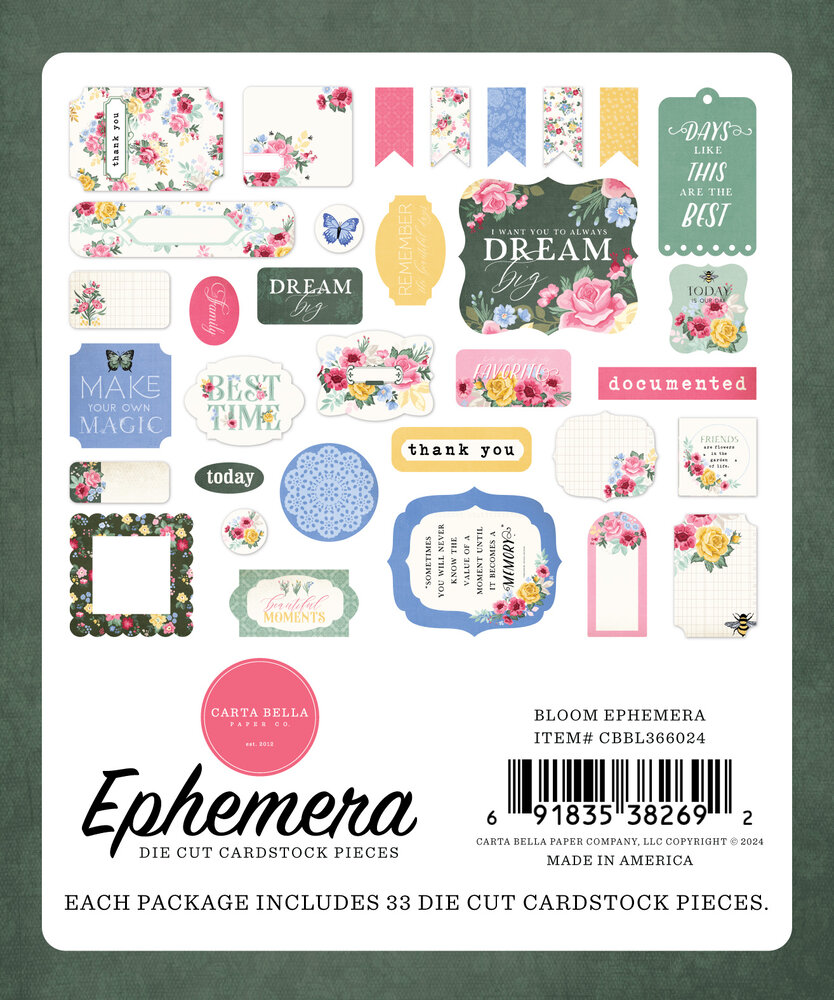 Carta Bella Bloom Ephemera (CBBL366024) (DISCONTINUED)