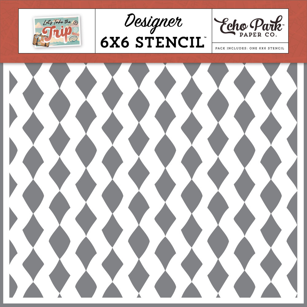 Echo Park Destination Diamonds Stencil (LTT364036) (DISCONTINUED)
