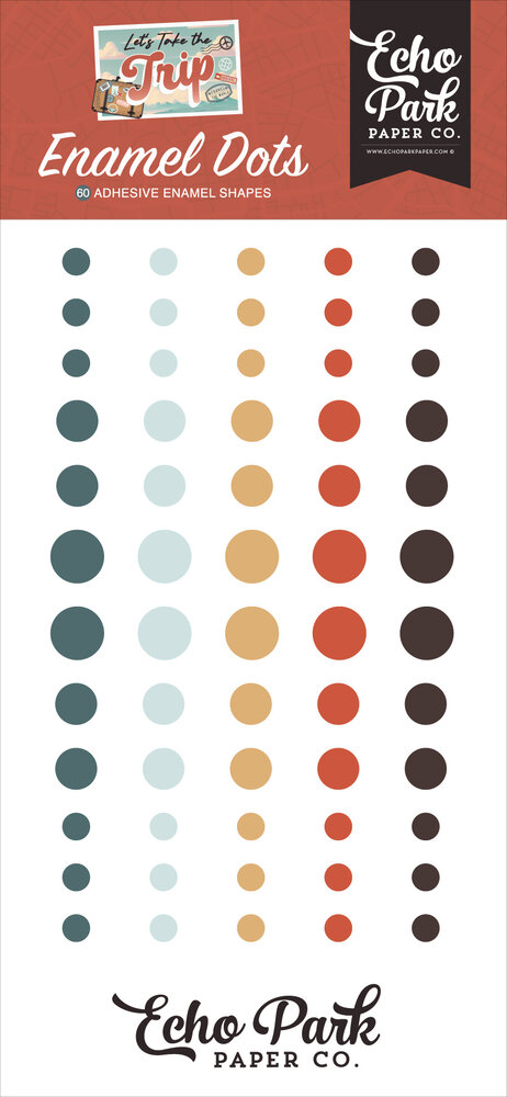 Echo Park Let's Take The Trip Enamel Dots (LTT364028) (DISCONTINUED)