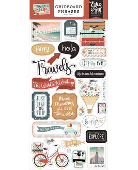 Echo Park Let's Take The Trip Chipboard Phrases (LTT364022) (DISCONTINUED)