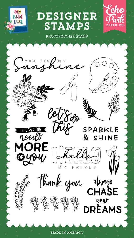 Echo Park Let's Do This Clear Stamps (MBL367043) (OUTLET)