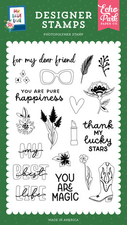 Echo Park My Best Life Clear Stamps (MBL367042) (OUTLET)