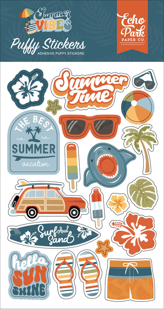 Echo Park Summer Vibes Puffy Stickers (SV365066) (OUTLET)