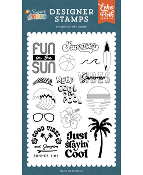 Echo Park Keep Cool In The Pool Clear Stamps (SV365045) (DISCONTINUED)