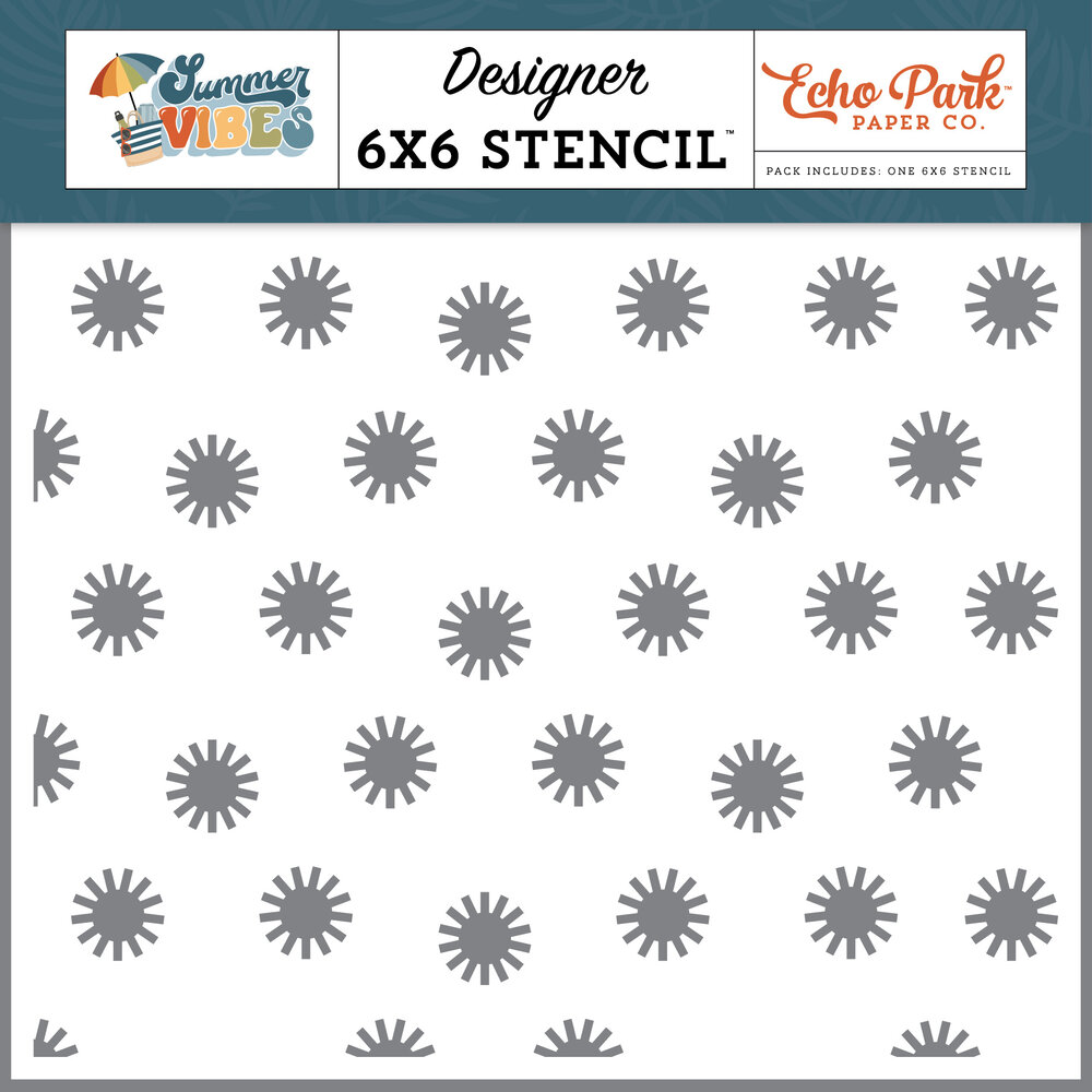 Echo Park Summer Fun Sun Stencil (SV365033) (DISCONTINUED) Echo Park Summer Fun Sun Stencil (SV365033) (DISCONTINUED)