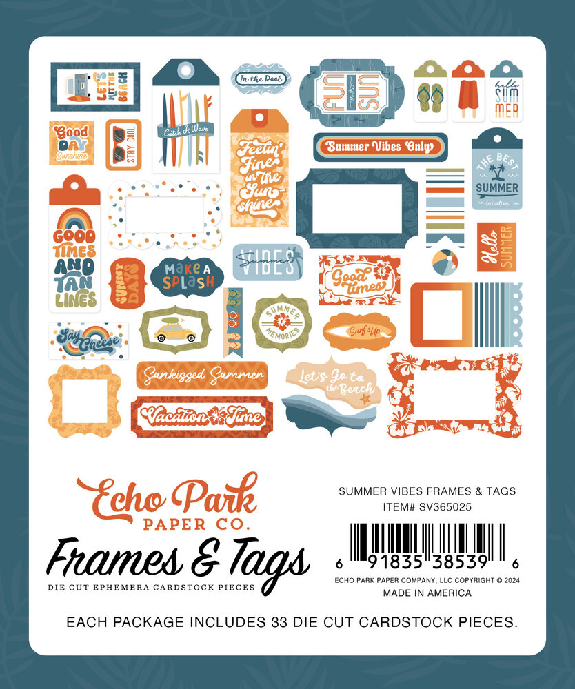 Echo Park Summer Vibes Frames & Tags (SV365025) (OUTLET) Echo Park Summer Vibes Frames & Tags (SV365025) (OUTLET)