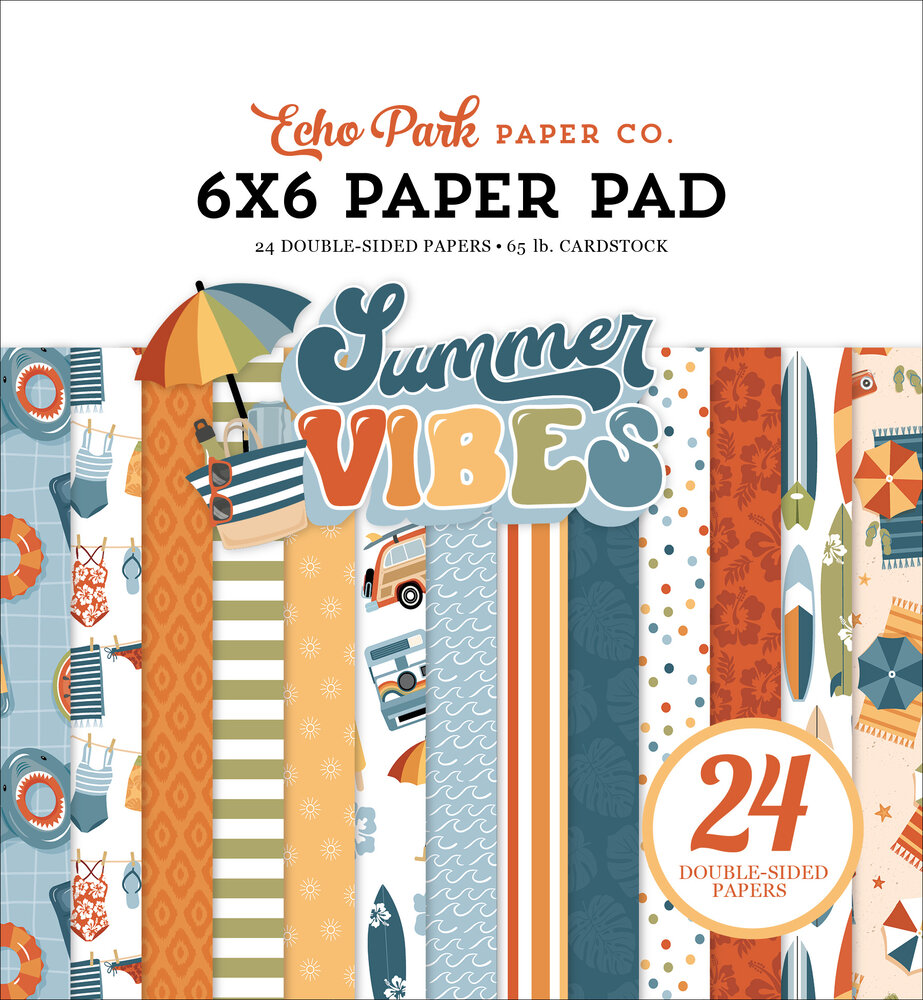 Echo Park Summer Vibes 6x6 Inch Paper Pad (SV365023) (DISCONTINUED)