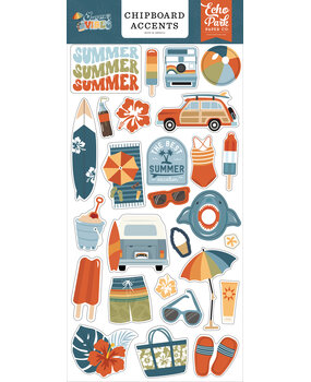 Echo Park Summer Vibes Chipboard Accents (SV365021) (DISCONTINUED)