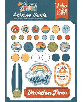 Echo Park Summer Vibes Adhesive Brads (SV365020) (DISCONTINUED)