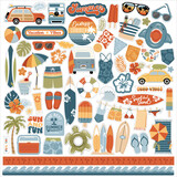 Echo Park Summer Vibes 12x12 Inch Element Sticker (SV365014) (DISCONTINUED)