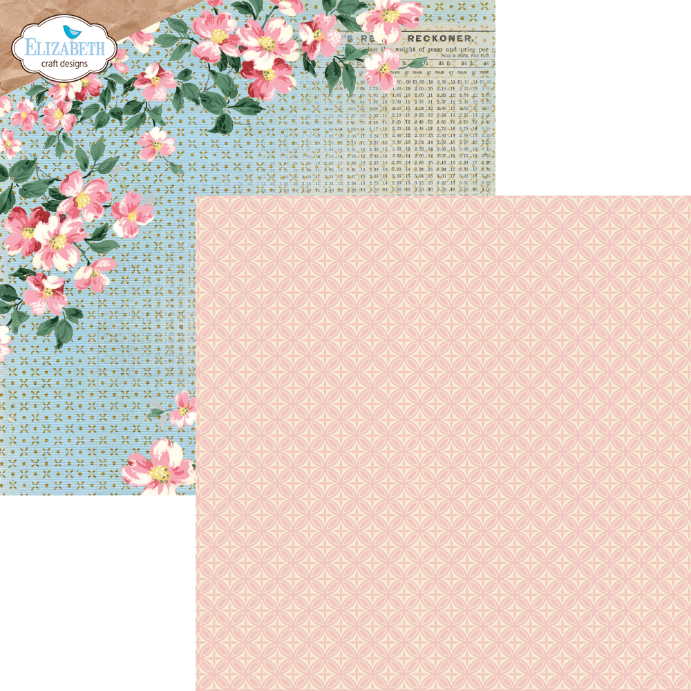 Elizabeth Craft Designs This Lovely Life 12x12 Inch Patterned Cardstock Paper Harmonious Hodgepodge (C024) (DISCONTINUED)