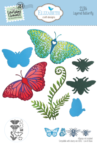 Elizabeth Craft Designs This Lovely Life Dies Layered Butterfly (2134) (DISCONTINUED)