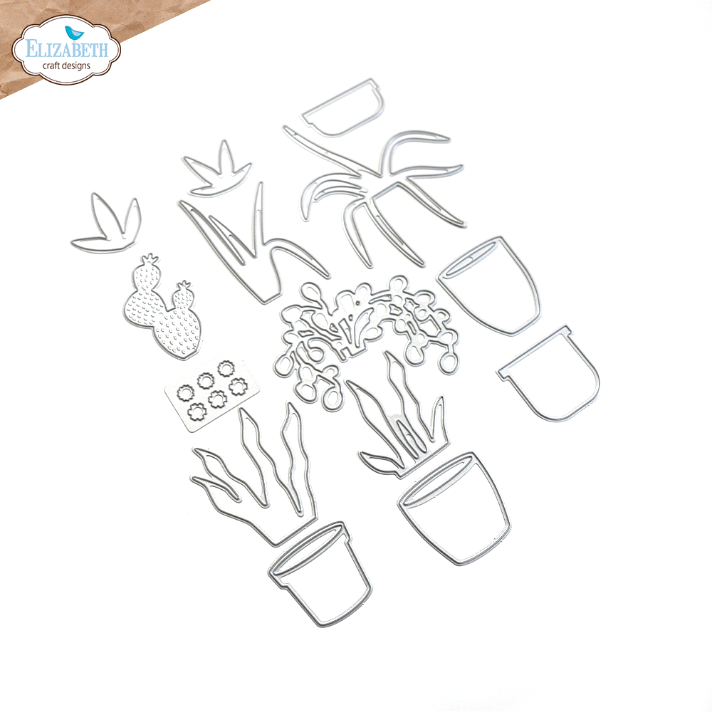 Elizabeth Craft Designs This Lovely Life Dies Succulents & Pots (2135) (DISCONTINUED)