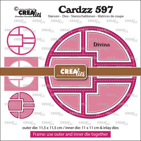 Crealies Cardzz Dies No. 597 Frame & Inlays Divina (CLCZ597)