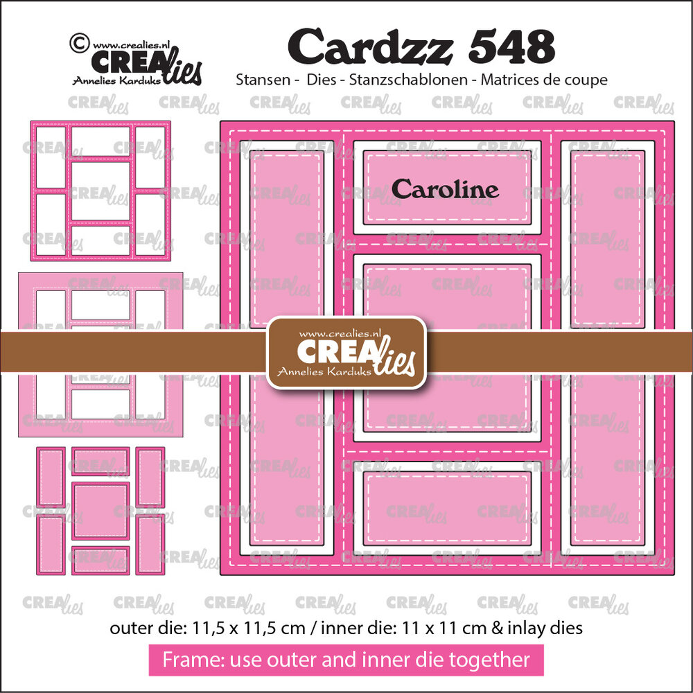 Crealies Cardzz Dies No. 548 Frame & Inlays Caroline (CLCZ548)