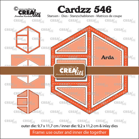 Crealies Cardzz Stansen No. 546 Frame & Inlays Arda (CLCZ546)
