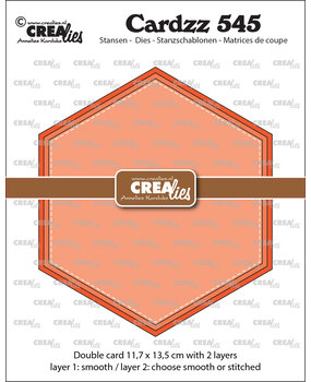 Crealies Cardzz Stansen No. 545 Dubbele Kaart Zeshoek (CLCZ545)