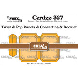 Crealies Cardzz Stansen No. 327 Twist & Pop B3, Panelen, Leporello, Miniboekje Tickets Verticaal (CLCZ327)