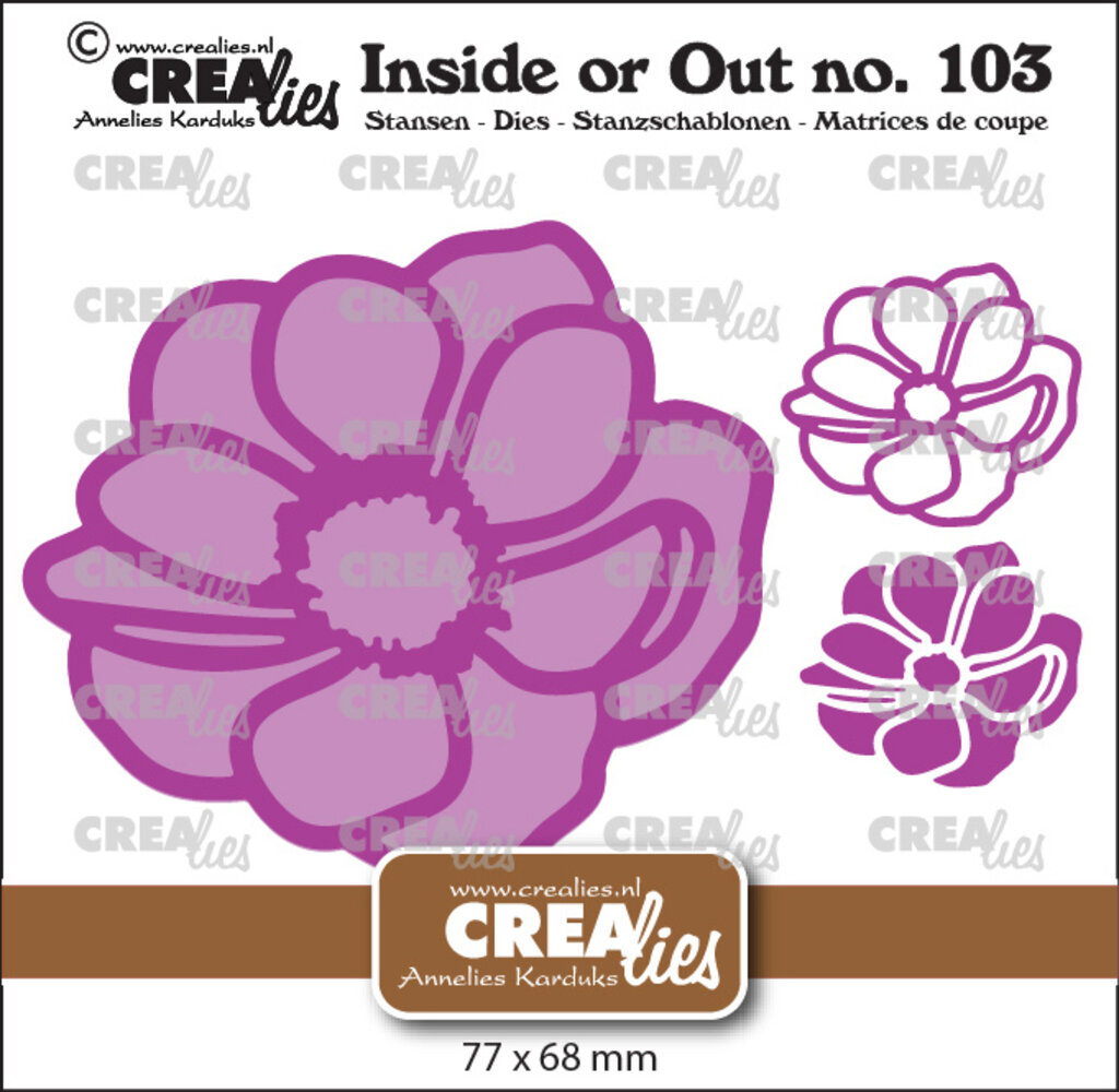 Crealies Inside Or Out Dies No. 103 Anemone Large (CLIO103)