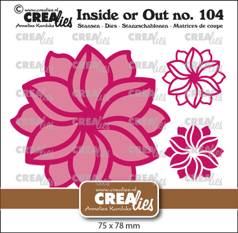 Crealies Inside Or Out Stansen No. 104 Fantasiebloem A Groot (CLIO104)