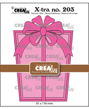 Crealies X-tra Dies No. 203 Give a Gift Card: Gift With Bow (CLXtra203)