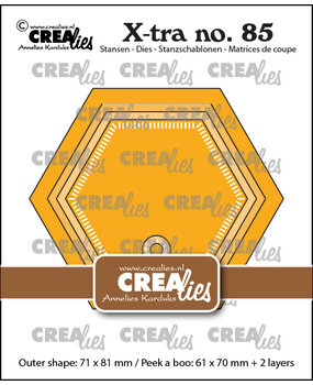 Crealies X-tra Dies No. 85 Peek a Boo Hexagon (CLXtra85)