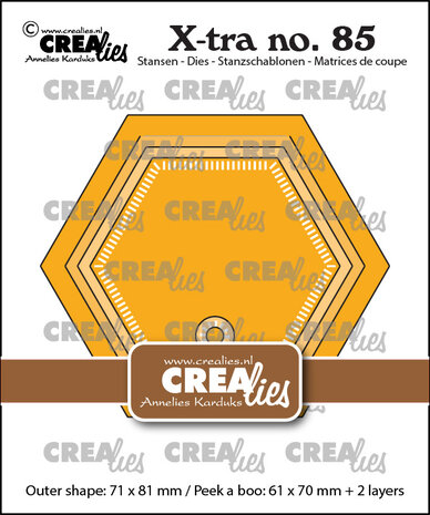 Crealies X-tra Dies No. 85 Peek a Boo Hexagon (CLXtra85)