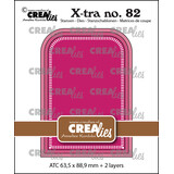 Crealies X-tra Dies No. 82 ATC Rounded Corners With Little Stripes (CLXtra82)