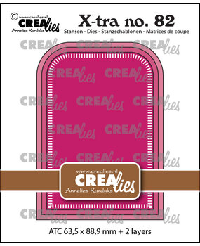 Crealies X-tra Dies No. 82 ATC Rounded Corners With Little Stripes (CLXtra82)