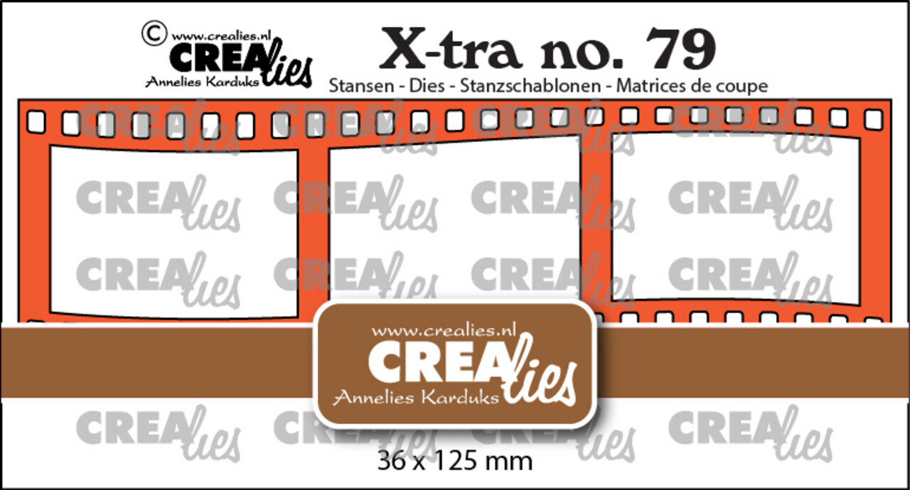 Crealies X-tra Stansen No. 79 Filmstrip Golvend Horizontaal (CLXtra79)