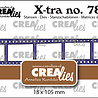 Crealies X-tra Stansen No. 78 Filmstrip Golvend Klein (CLXtra78)