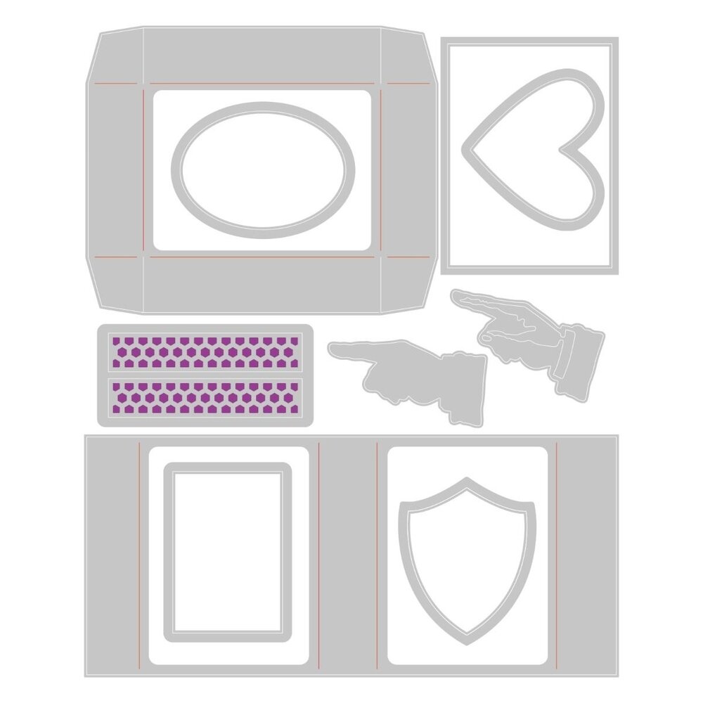 Sizzix Thinlits Die by Tim Holtz Vault Matchbox (10pcs) (666604) Sizzix Thinlits Die by Tim Holtz Vault Matchbox (10pcs) (666604)