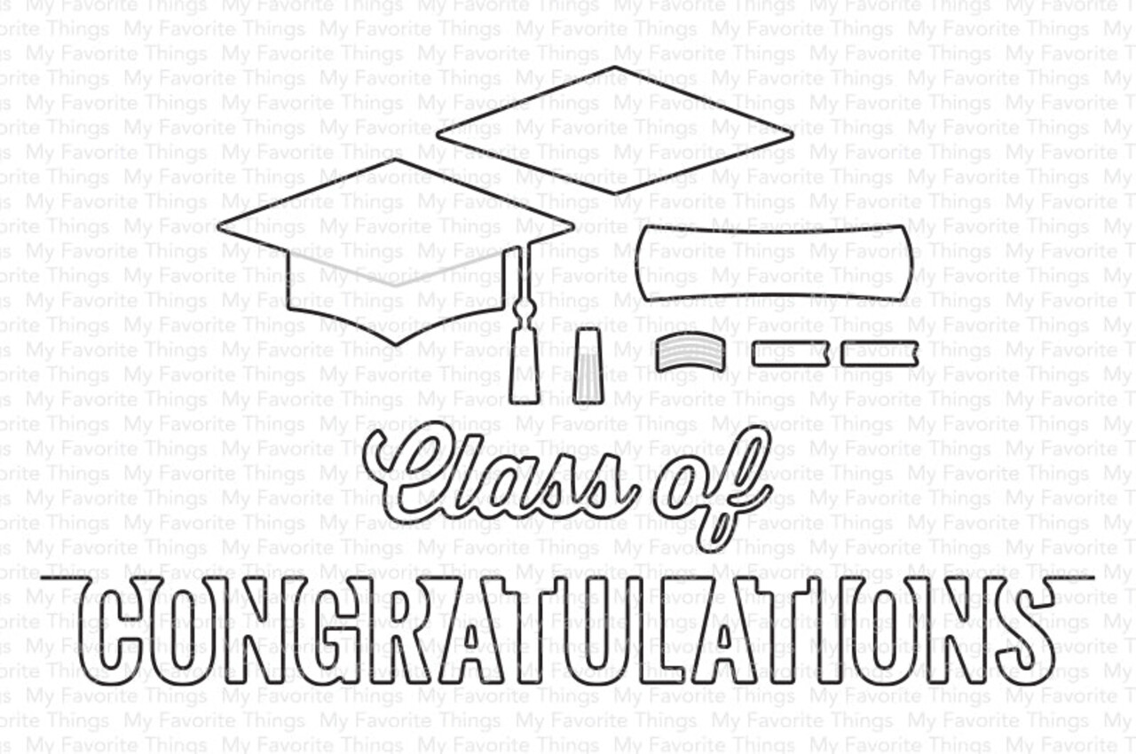 My Favorite Things Graduation Accents Die-namics (MFT-2761) (DISCONTINUED)