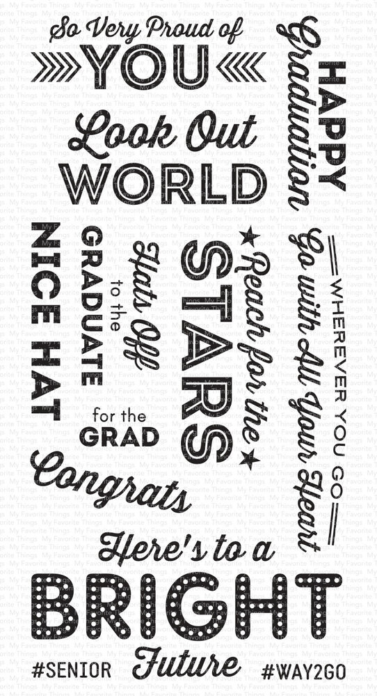 My Favorite Things Happy Graduation Clear Stamps (LLD-105) (DISCONTINUED)
