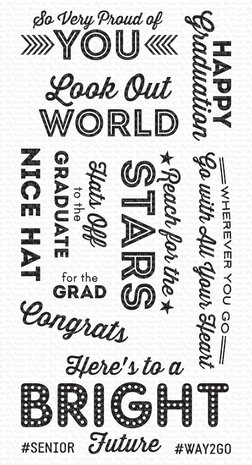 My Favorite Things Happy Graduation Clear Stamps (LLD-105) (DISCONTINUED)