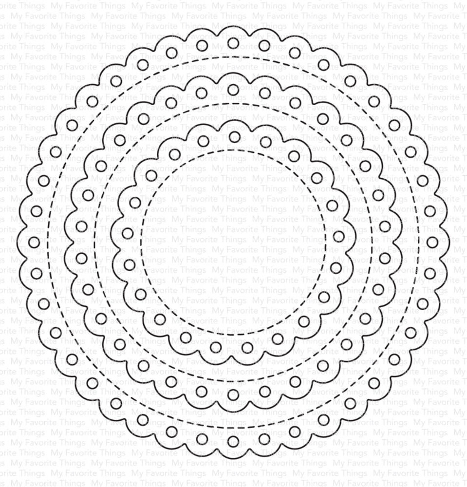 My Favorite Things Stitched Eyelet Lace Circle STAX Die-namics (MFT-2742) (DISCONTINUED)