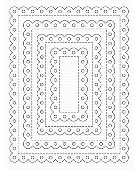 My Favorite Things Stitched Eyelet Lace Rectangle STAX Die-namics (MFT-2740) (DISCONTINUED)