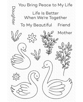 My Favorite Things Tranquil Swans Clear Stamps (CS-863) (DISCONTINUED)