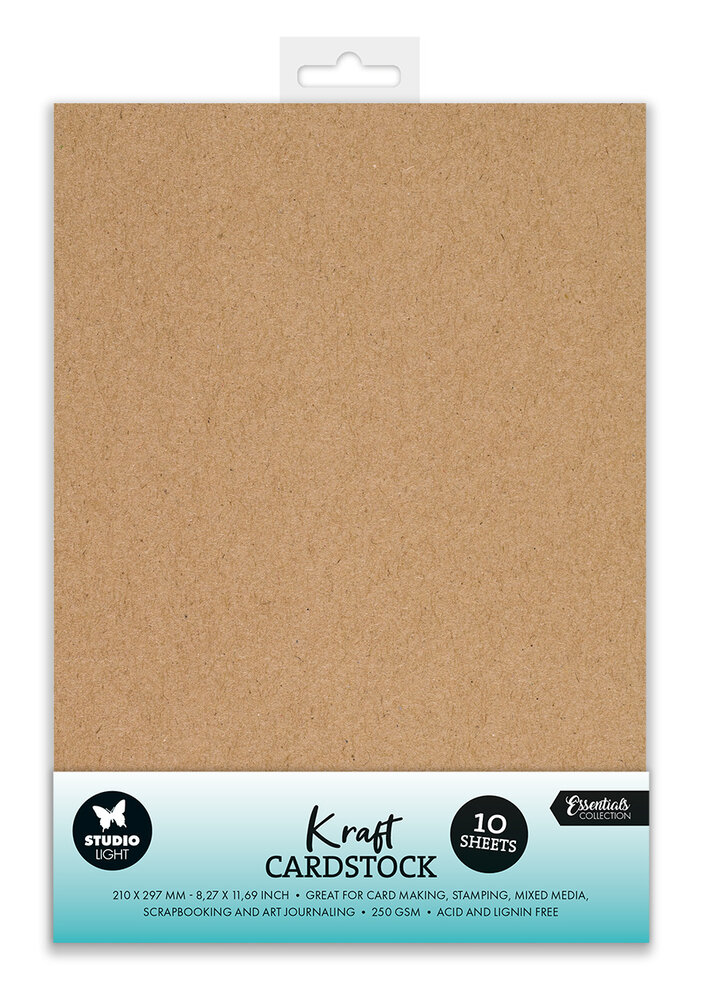 Studio Light Cardstock A4 250 GSM Kraft (10pcs) (SL-CO-PS42) (BASIC) Studio Light Cardstock A4 250 GSM Kraft (10pcs) (SL-CO-PS42) (BASIC)