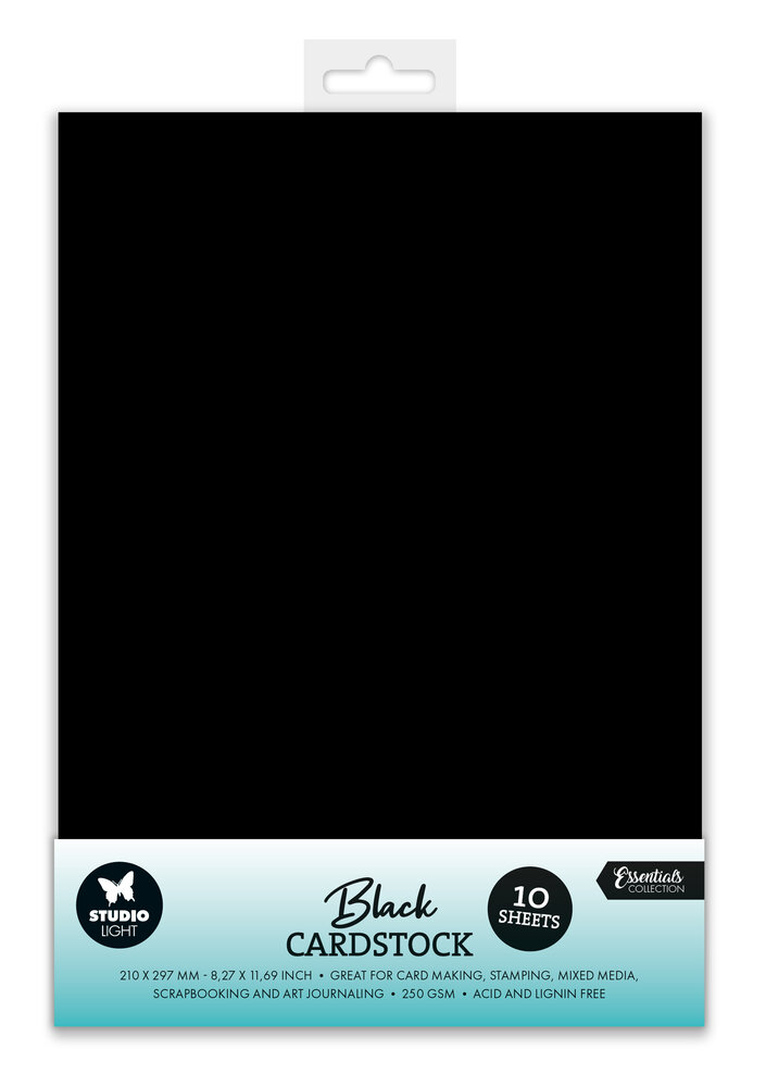 Studio Light Cardstock A4 250 GSM Black (10pcs) (SL-CO-PS41) (BASIC) Studio Light Cardstock A4 250 GSM Black (10pcs) (SL-CO-PS41) (BASIC)