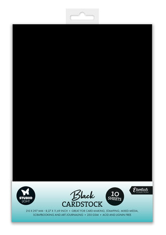 Studio Light Cardstock A4 250 GSM Black (10pcs) (SL-CO-PS41) (BASIC) Studio Light Cardstock A4 250 GSM Black (10pcs) (SL-CO-PS41) (BASIC)