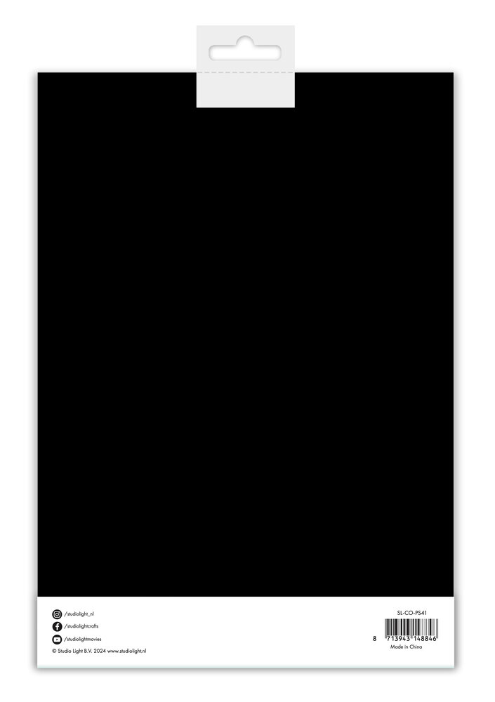 Studio Light Cardstock A4 250 GSM Black (10pcs) (SL-CO-PS41) (BASIC) Studio Light Cardstock A4 250 GSM Black (10pcs) (SL-CO-PS41) (BASIC)