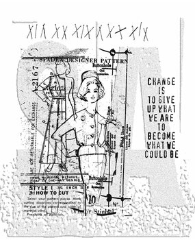 Stampers Anonymous Pattern Pieces Tim Holtz Cling Stamps (CMS012)