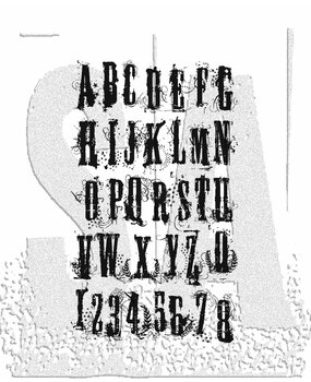 Stampers Anonymous Grunge Alphabet Tim Holtz Cling Stamps (CMS008)