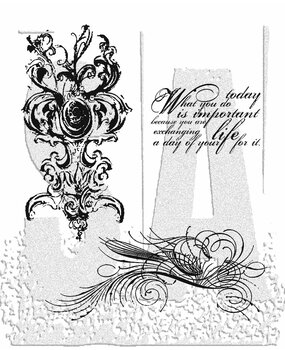 Stampers Anonymous Fancy Flourish Tim Holtz Cling Stamps (CMS005)