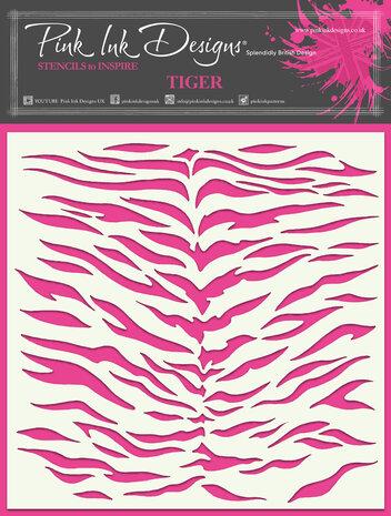 Pink Ink Designs Tiger Stencil (PINKST024) (OUTLET) Pink Ink Designs Tiger Stencil (PINKST024) (OUTLET)
